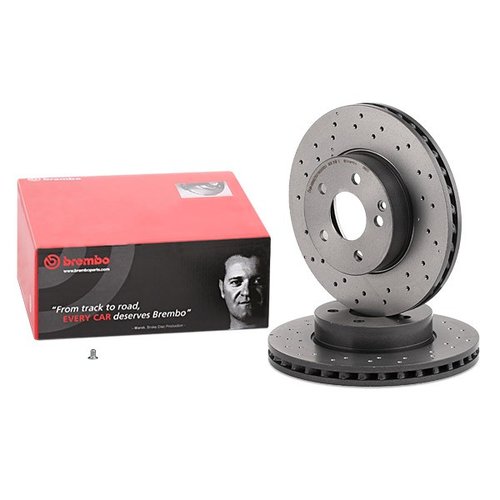 Par Disco de Freio Dianteiro 295mm Mercedes C200 W204 2009 a 2016 - Brembo