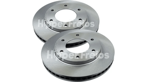 Par Disco Freio Dianteiro 294mm Mitsubishi L200 Triton 2008 a 2024 - Hipper